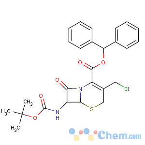 CAS No:112028-91-8 benzhydryl<br />(6R,<br />7R)-3-(chloromethyl)-7-[(2-methylpropan-2-yl)oxycarbonylamino]-8-oxo-5-<br />thia-1-azabicyclo[4.2.0]oct-2-ene-2-carboxylate