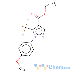 CAS No:112055-38-6 1H-Pyrazole-4-carboxylicacid, 1-(4-methoxyphenyl)-5-(trifluoromethyl)-, ethyl ester