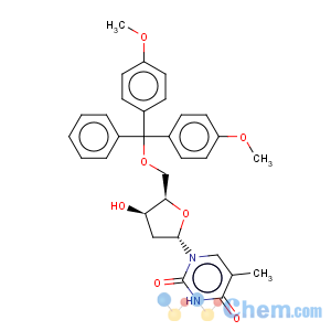 CAS No:112501-53-8 2,4(1H,3H)-Pyrimidinedione,1-[5-O-[bis(4-methoxyphenyl)phenylmethyl]-2-deoxy-b-D-threo-pentofuranosyl]-5-methyl-