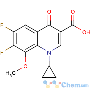 CAS No:112811-72-0 1-cyclopropyl-6,7-difluoro-8-methoxy-4-oxoquinoline-3-carboxylic acid