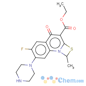 CAS No:113028-17-4 Ethyl 6-fluoro-1-methyl-4-oxo-7-(1-piprazinyl)-4H-[1,3]thiazeto[3,2-a]quinoline-3-carboxylate