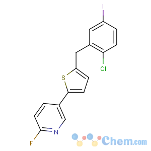 CAS No:1131770-46-1 5-[5-[(2-chloro-5-iodophenyl)methyl]thiophen-2-yl]-2-fluoropyridine