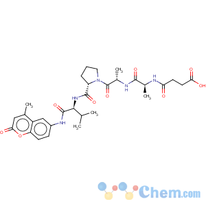 CAS No:113277-37-5 L-Valinamide,N-(3-carboxy-1-oxopropyl)-L-alanyl-L-alanyl-L-prolyl-N-(4-methyl-2-oxo-2H-1-benzopyran-7-yl)-(9CI)