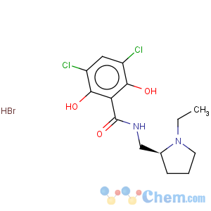 CAS No:113310-88-6 Benzamide,3,5-dichloro-N-[[(2S)-1-ethyl-2-pyrrolidinyl]methyl]-2,6-dihydroxy-,hydrobromide (1:1)