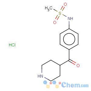 CAS No:113559-02-7 Methanesulfonamide, N-[4-(4-piperidinylcarbonyl)phenyl]-,hydrochloride (1:1)