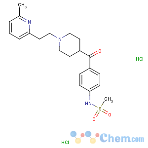 CAS No:113559-13-0 Methanesulfonamide,N-[4-[[1-[2-(6-methyl-2-pyridinyl)ethyl]-4-piperidinyl]carbonyl]phenyl]-,hydrochloride (1:2)