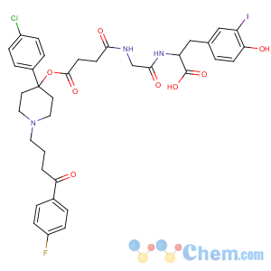 CAS No:113579-02-5 L-Tyrosine,N-[N-[4-[[4-(4-chlorophenyl)-1-[4-(4-fluorophenyl)-4-oxobutyl]-4-piperidinyl]oxy]-1,4-dioxobutyl]glycyl]-3-(iodo-125I)-(9CI)