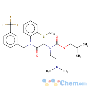 CAS No:113593-34-3 Carbamic acid,N-[2-(dimethylamino)ethyl]-N-[2-[[2-(methylthio)phenyl][[3-(trifluoromethyl)phenyl]methyl]amino]-2-oxoethyl]-,2-methylpropyl ester