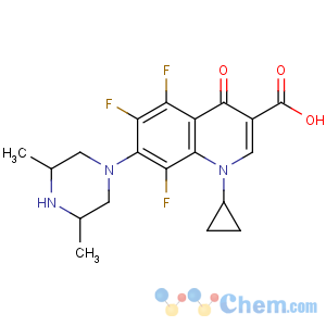 CAS No:113617-63-3 1-cyclopropyl-7-[(3S,5R)-3,5-dimethylpiperazin-1-yl]-5,6,<br />8-trifluoro-4-oxoquinoline-3-carboxylic acid