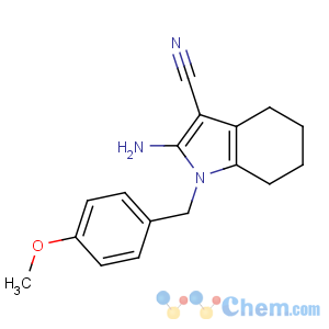 CAS No:113772-12-6 1H-Indole-3-carbonitrile,2-amino-4,5,6,7-tetrahydro-1-[(4-methoxyphenyl)methyl]-