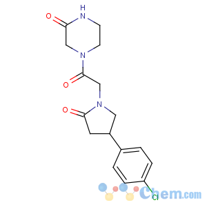 CAS No:113957-09-8 4-[2-[4-(4-chlorophenyl)-2-oxopyrrolidin-1-yl]acetyl]piperazin-2-one