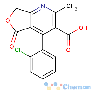 CAS No:113994-39-1 4-(2-chlorophenyl)-2-methyl-5-oxo-7H-furo[3,4-b]pyridine-3-carboxylic<br />acid