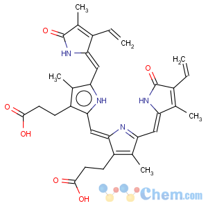 CAS No:114-25-0 21H-Biline-8,12-dipropanoicacid, 3,18-diethenyl-1,19,22,24-tetrahydro-2,7,13,17-tetramethyl-1,19-dioxo-