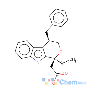 CAS No:114030-44-3 Pyrano[3,4-b]indole-1-aceticacid, 1-ethyl-1,3,4,9-tetrahydro-4-(phenylmethyl)-, (1S,4R)-