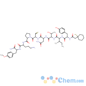 CAS No:114056-26-7 L-Tyrosinamide,N-[(1-mercaptocyclohexyl)acetyl]-O-methyl-L-tyrosyl-L-isoleucyl-L-threonyl-L-asparaginyl-L-cysteinyl-L-prolyl-L-ornithyl-,cyclic (1®