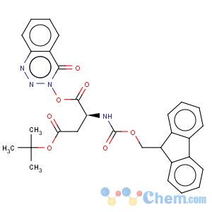CAS No:114119-84-5 Butanoic acid,3-[[(9H-fluoren-9-ylmethoxy)carbonyl]amino]-4-oxo-4-[(4-oxo-1,2,3-benzotriazin-3(4H)-yl)oxy]-,1,1-dimethylethyl ester, (S)- (9CI)