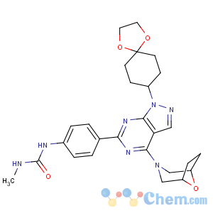 CAS No:1144068-46-1 1-[4-[1-(1,<br />4-dioxaspiro[4.5]decan-8-yl)-4-(8-oxa-3-azabicyclo[3.2.1]octan-3-yl)<br />pyrazolo[3,4-d]pyrimidin-6-yl]phenyl]-3-methylurea