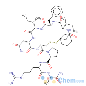 CAS No:114455-29-7 L-Alaninamide,N-[2-(1-mercaptocyclohexyl)acetyl]-D-isoleucyl-L-phenylalanyl-L-isoleucyl-L-asparaginyl-L-cysteinyl-L-prolyl-L-arginyl-,cyclic (1®