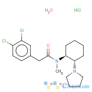 CAS No:114528-79-9 Benzeneacetamide,3,4-dichloro-N-methyl-N-[(1S,2S)-2-(1-pyrrolidinyl)cyclohexyl]-, hydrochloride(1:1)