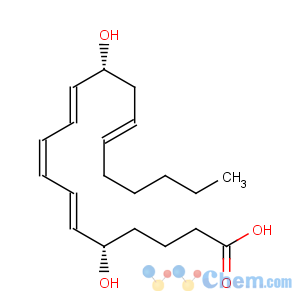 CAS No:114616-11-4 6,8,10-Eicosatrien-14-ynoicacid, 5,12-dihydroxy-, (5S,6Z,8E,10E,12R)-