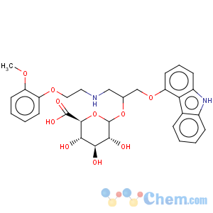 CAS No:114869-83-9 b-D-Glucopyranosiduronic acid,2-(9H-carbazol-4-yloxy)-1-[[[2-(2-methoxyphenoxy)ethyl]amino]methyl]ethyl