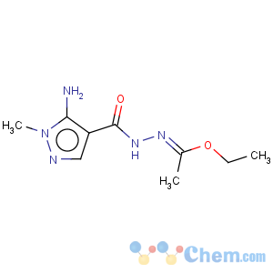 CAS No:114936-20-8 1H-Pyrazole-4-carboxylicacid, 5-amino-1-methyl-, 2-(1-ethoxyethylidene)hydrazide