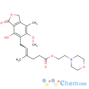 CAS No:115007-34-6 2-morpholin-4-ylethyl<br />(E)-6-(4-hydroxy-6-methoxy-7-methyl-3-oxo-1H-2-benzofuran-5-yl)-4-<br />methylhex-4-enoate