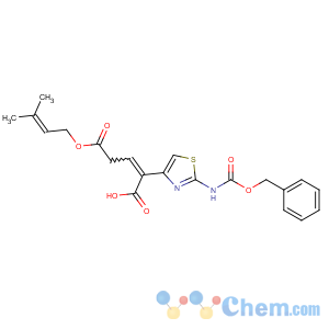 CAS No:115065-79-7 5-(3-methylbut-2-enoxy)-5-oxo-2-[2-(phenylmethoxycarbonylamino)-1,<br />3-thiazol-4-yl]pent-2-enoic acid