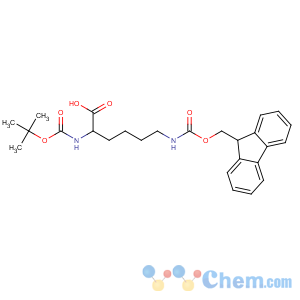 CAS No:115186-31-7 (2R)-6-(9H-fluoren-9-ylmethoxycarbonylamino)-2-[(2-methylpropan-2-yl)<br />oxycarbonylamino]hexanoic acid