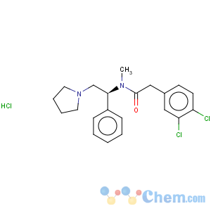CAS No:115199-84-3 Benzeneacetamide,3,4-dichloro-N-methyl-N-[(1S)-1-phenyl-2-(1-pyrrolidinyl)ethyl]-, hydrochloride(1:1)