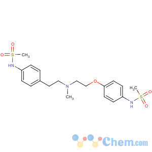 CAS No:115256-11-6 N-[4-[2-[2-[4-(methanesulfonamido)phenoxy]ethyl-methylamino]ethyl]<br />phenyl]methanesulfonamide