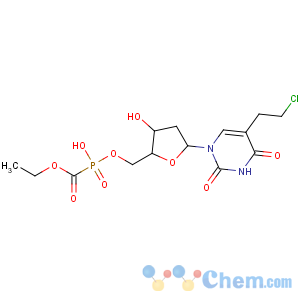 CAS No:115365-36-1 Uridine,5-(2-chloroethyl)-2'-deoxy-, 5'-[hydrogen (ethoxycarbonyl)phosphonate] (9CI)