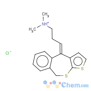 CAS No:1154-12-7 1-Propanamine,N,N-dimethyl-3-(thieno[2,3-c][2]benzothiepin-4(9H)-ylidene)-, hydrochloride(1:1)