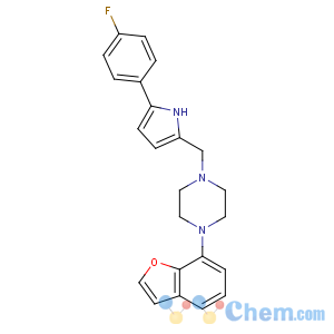 CAS No:115464-77-2 1-(1-benzofuran-7-yl)-4-[[5-(4-fluorophenyl)-1H-pyrrol-2-yl]methyl]<br />piperazine