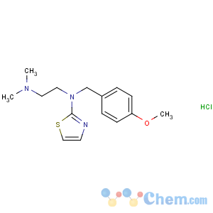 CAS No:1155-03-9 N'-[(4-methoxyphenyl)methyl]-N,N-dimethyl-N'-(1,3-thiazol-2-yl)ethane-1,<br />2-diamine