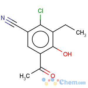 CAS No:115651-35-9 5-Acetyl-2-chloro-3-ethyl-4-hydroxy-benzonitrile