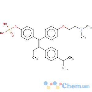 CAS No:115767-74-3 Phenol,4-[1-[4-[2-(dimethylamino)ethoxy]phenyl]-2-[(1E)-4-(1-methylethyl)phenyl]-1-butenyl]-,dihydrogen phosphate (ester) (9CI)