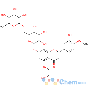 CAS No:115960-14-0 4H-1-Benzopyran-4-one,7-[[6-O-(6-deoxy-a-L-mannopyranosyl)-b-D-glucopyranosyl]oxy]-5-(2-hydroxyethoxy)-2-(3-hydroxy-4-methoxyphenyl)-