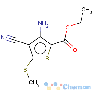 CAS No:116170-90-2 2-Thiophenecarboxylicacid, 3-amino-4-cyano-5-(methylthio)-, ethyl ester