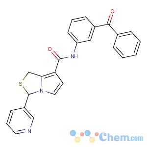 CAS No:116289-53-3 N-(3-benzoylphenyl)-3-pyridin-3-yl-1,3-dihydropyrrolo[1,2-c][1,<br />3]thiazole-7-carboxamide