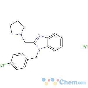 CAS No:1163-36-6 1-[(4-chlorophenyl)methyl]-2-(pyrrolidin-1-ylmethyl)benzimidazole