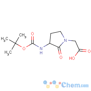 CAS No:116339-45-8 2-[3-[(2-methylpropan-2-yl)oxycarbonylamino]-2-oxopyrrolidin-1-yl]acetic<br />acid