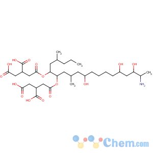 CAS No:116355-83-0 1,2,3-Propanetricarboxylicacid,1,1'-[(1S,2R)-1-[(2S,4R,9R,11S,12S)-12-amino-4,9,11-trihydroxy-2-methyltridecyl]-2-[(1R)-1-methylpentyl]-1,2-ethanediyl]ester, (2R,2'R)-