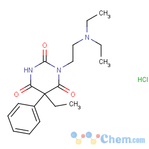 CAS No:1164-33-6 2,4,6(1H,3H,5H)-Pyrimidinetrione,1-[2-(diethylamino)ethyl]-5-ethyl-5-phenyl-