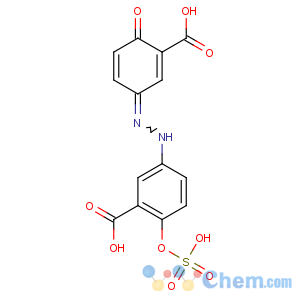 CAS No:116430-58-1 5-[(2E)-2-(3-carboxy-4-oxocyclohexa-2,<br />5-dien-1-ylidene)hydrazinyl]-2-sulfooxybenzoic acid