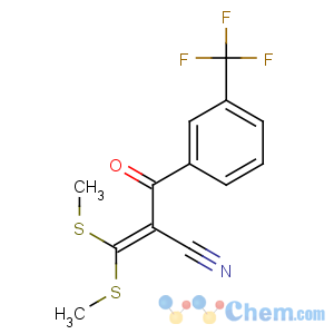 CAS No:116492-97-8 3,3-bis(methylsulfanyl)-2-[3-(trifluoromethyl)benzoyl]prop-2-enenitrile