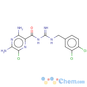 CAS No:1166-01-4 2-Pyrazinecarboxamide,3,5-diamino-6-chloro-N-[[[(3,4-dichlorophenyl)methyl]amino]iminomethyl]-