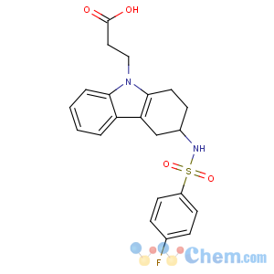 CAS No:116649-85-5 3-[(3R)-3-[(4-fluorophenyl)sulfonylamino]-1,2,3,<br />4-tetrahydrocarbazol-9-yl]propanoic acid