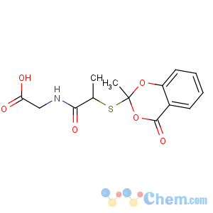 CAS No:116818-99-6 2-[2-[(2-methyl-4-oxo-1,<br />3-benzodioxin-2-yl)sulfanyl]propanoylamino]acetic acid