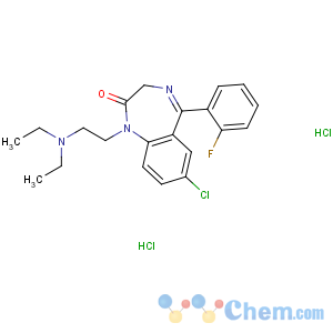 CAS No:1172-18-5 7-chloro-1-[2-(diethylamino)ethyl]-5-(2-fluorophenyl)-3H-1,<br />4-benzodiazepin-2-one